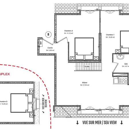 Apartmán La D'or Vierville-sur-Mer